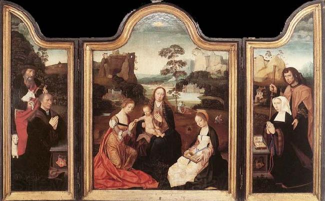 unknow artist Virgin and Child with St Catherine and St Barbara France oil painting art